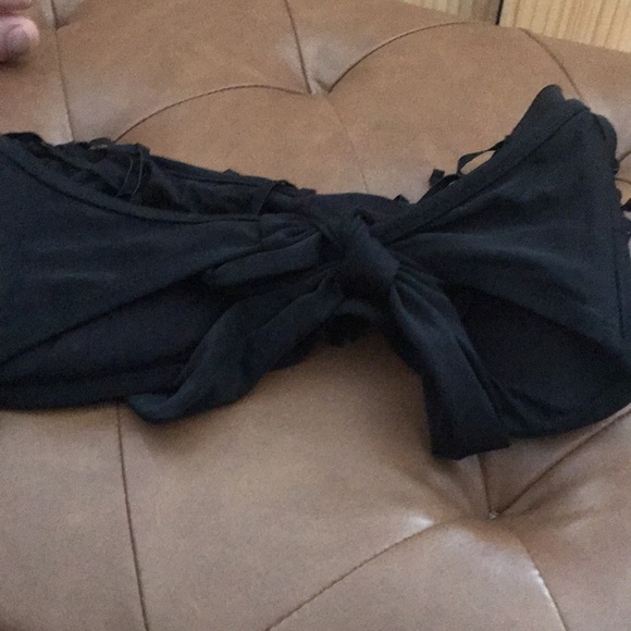 Bandeau bathing suit with fringes - Picture 4 of 5